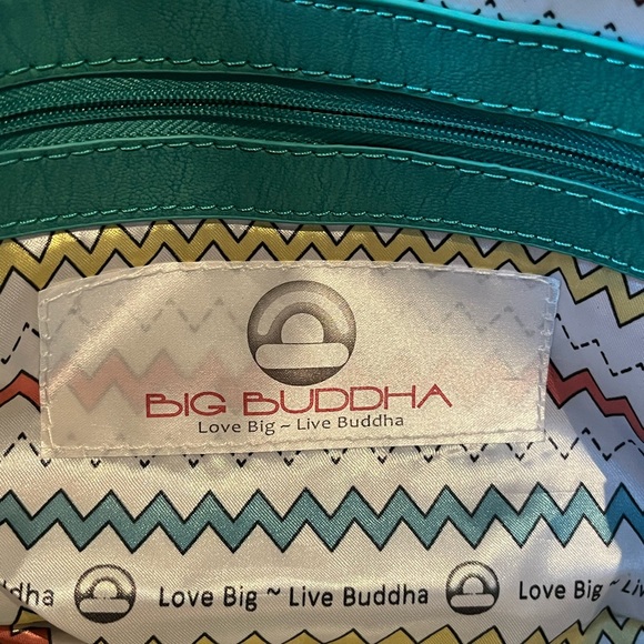 NWOT BIG BUDDHA vegan leather 3 way bag in seafoam green - Picture 2 of 5